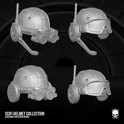 SciFi Helmet collection 3D printable files for Action Figures
