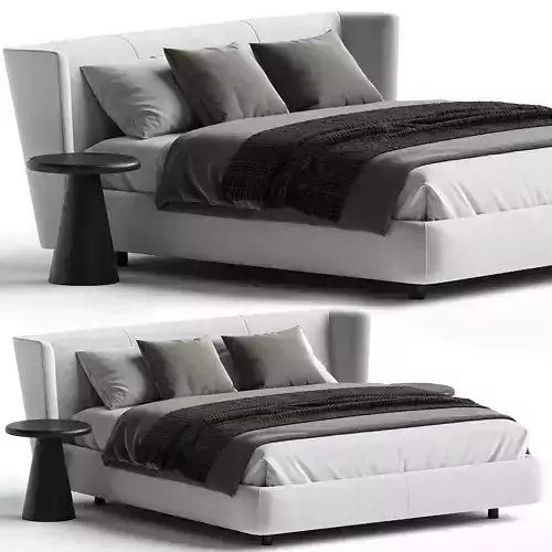 Ditre Italia High end Royal Italian Designer Double Bed Cassoni