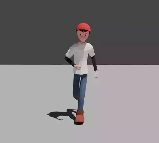 Low Poly 3D Model - Character for Games Low-poly 3D model