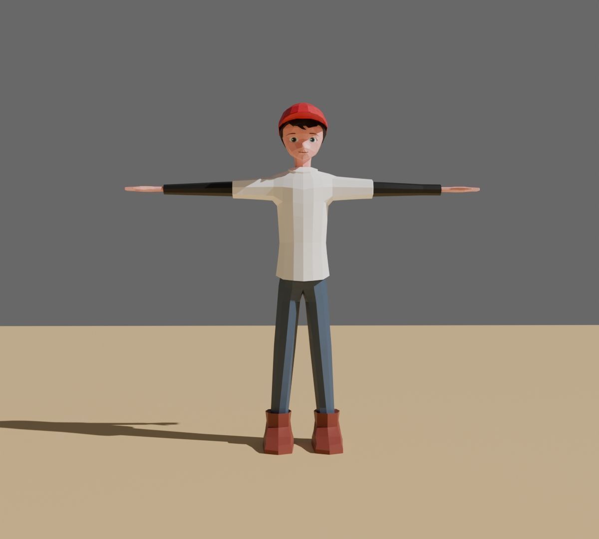 Low Poly 3D Model - Character for Games Low-poly 3D model_1