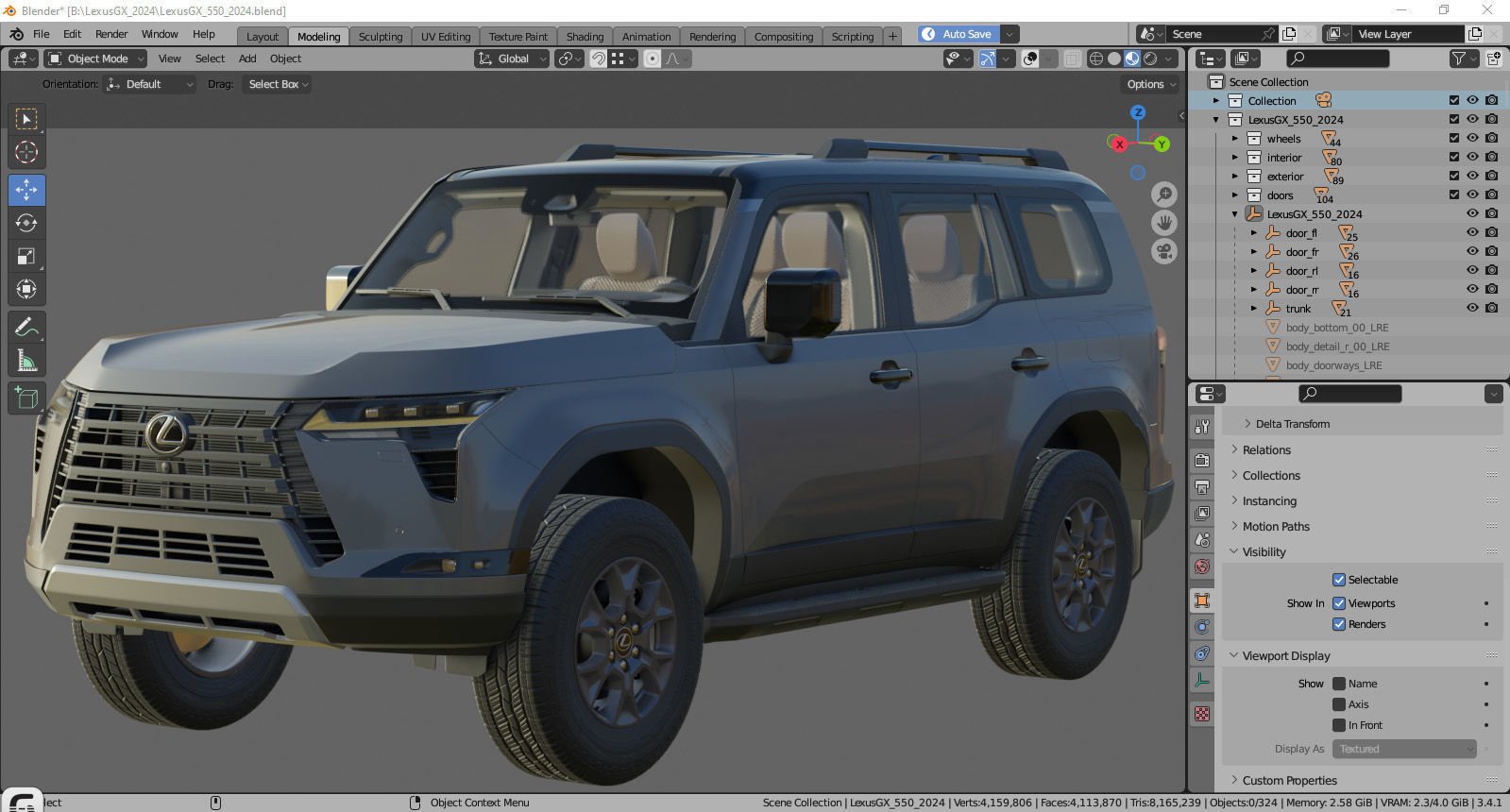 Lexus GX 2024 3D model_42