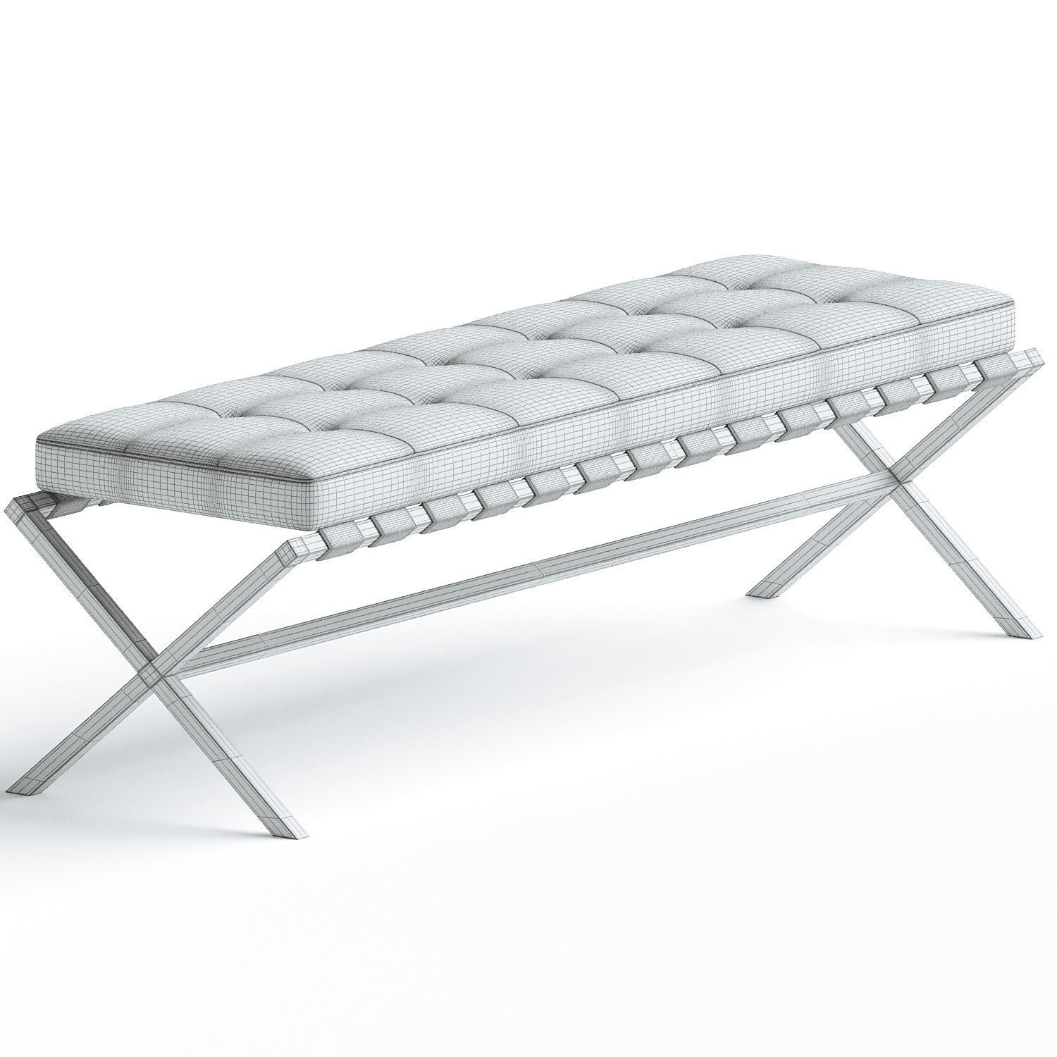 Auguste Bench by BurceDecor 3D model_2