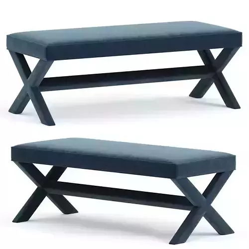 Double X Bench BurceDecor 3D model
