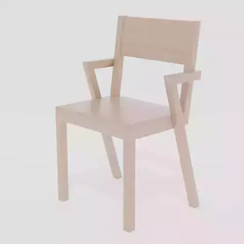 Modern Scandinavian Minimalistic Oak Wood Chair Mary Jane style