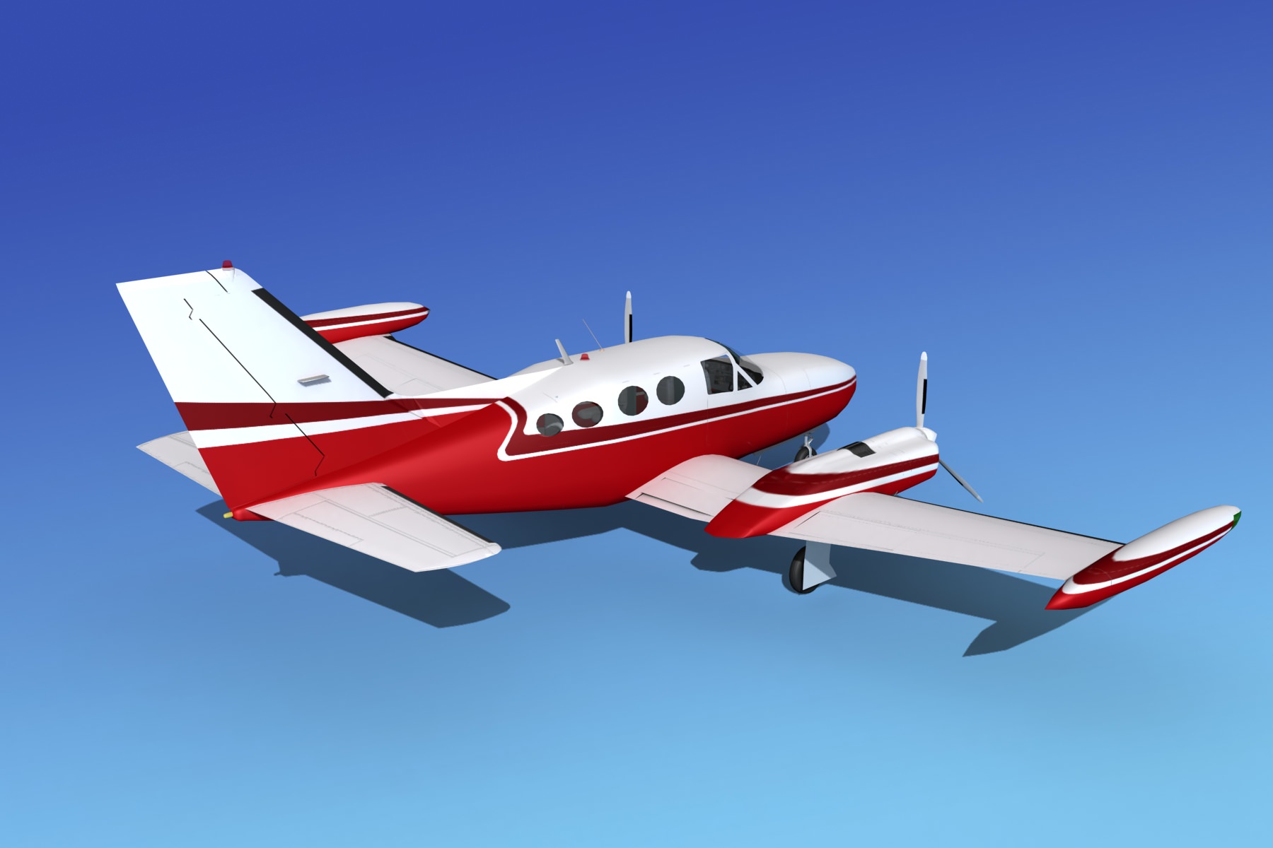 Cessna 421 Golden Eagle V16 3D model_4