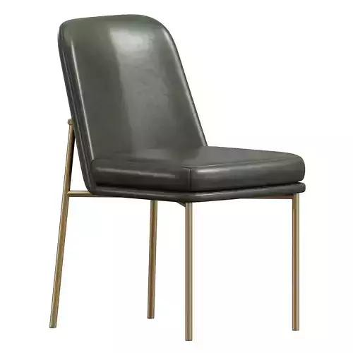Jack Metal Frame Leather Dining Chair WestElm