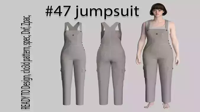 47 jumpsuit pattern 3D print model 47 jumpsuit pattern 3D print model