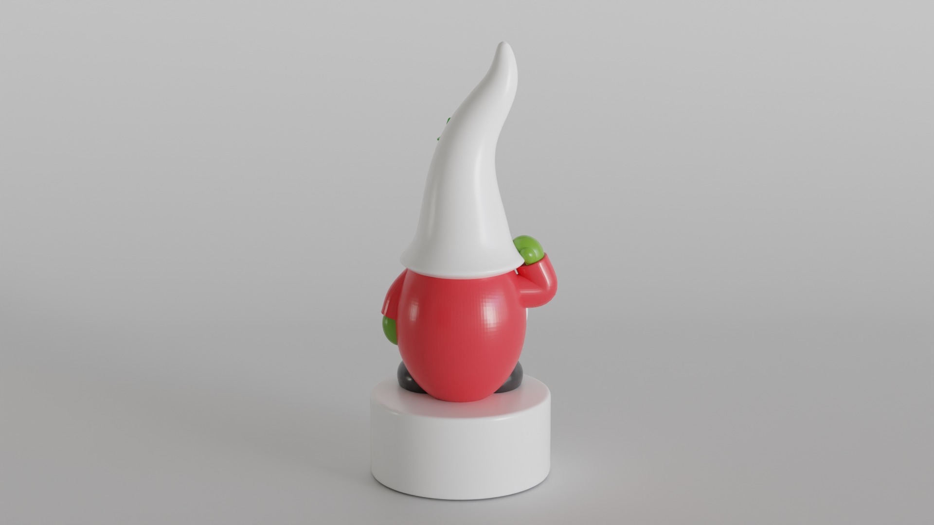 Festive Gnome with Holly Hat 3D print model_3