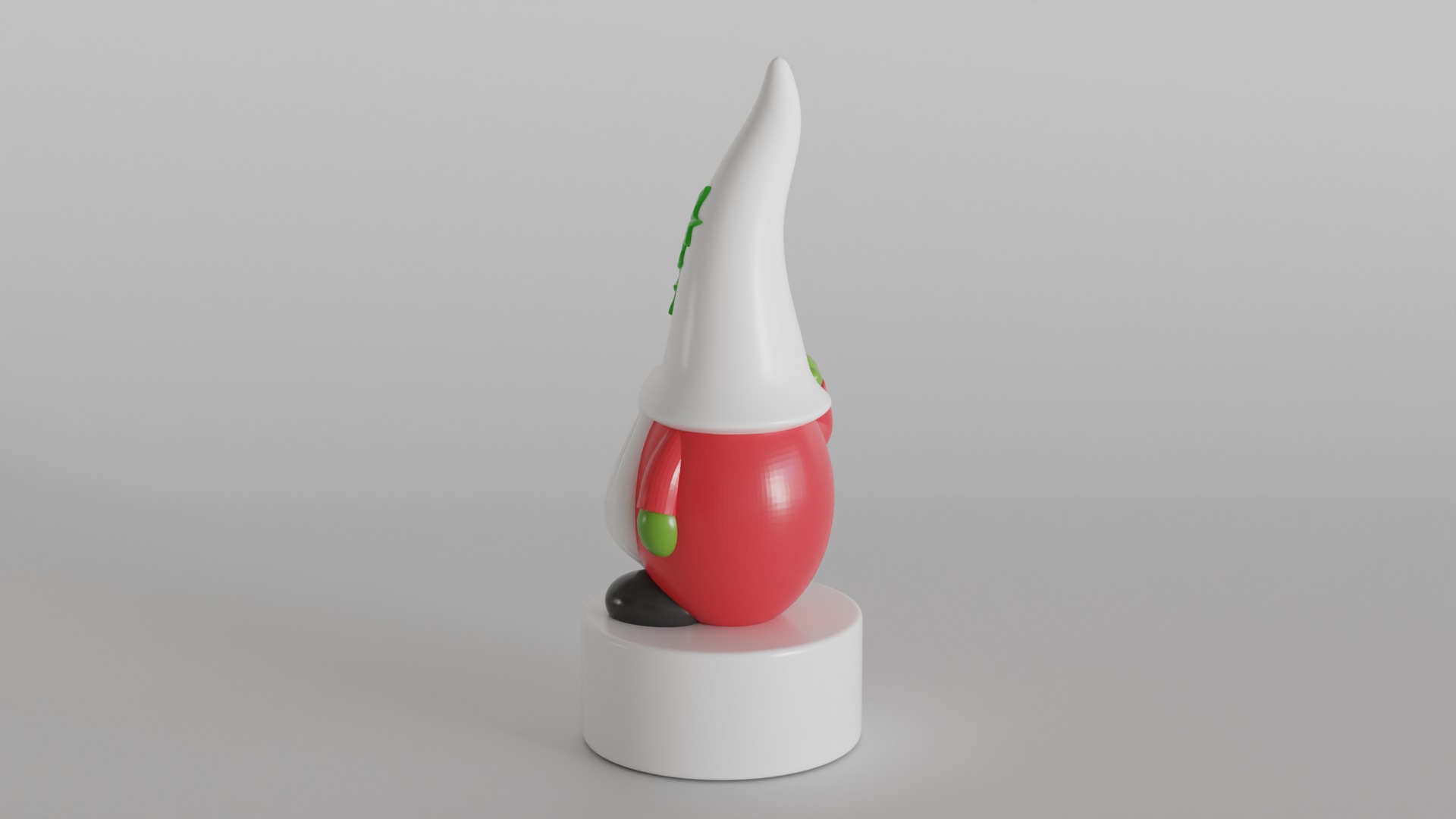 Festive Gnome with Holly Hat 3D print model_5