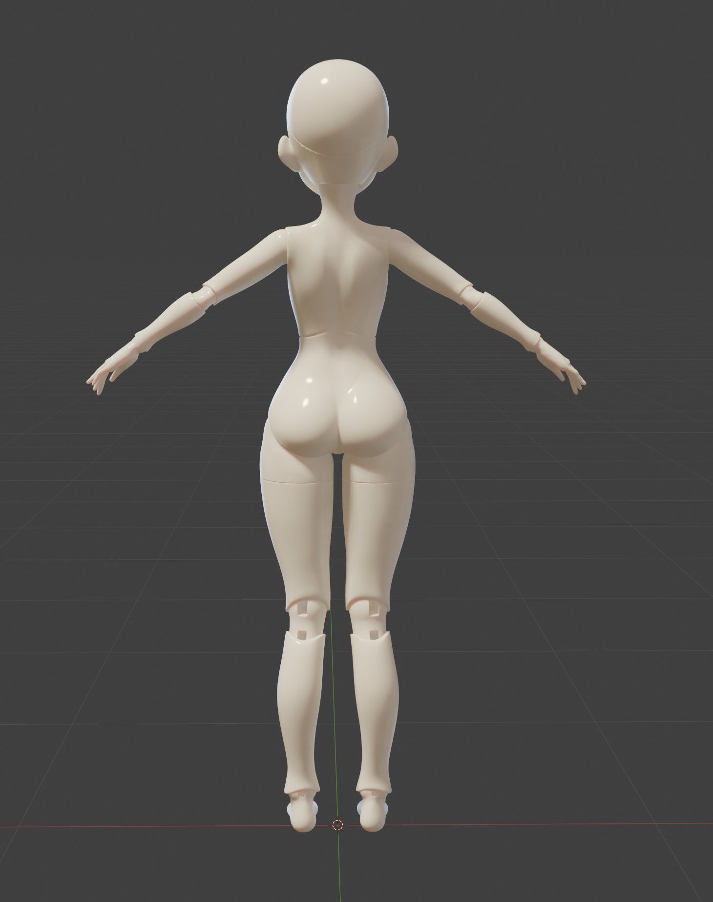 BJD Female petite doll 3D print model 3D print model_2