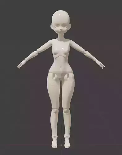 BJD Female petite doll 3D print model