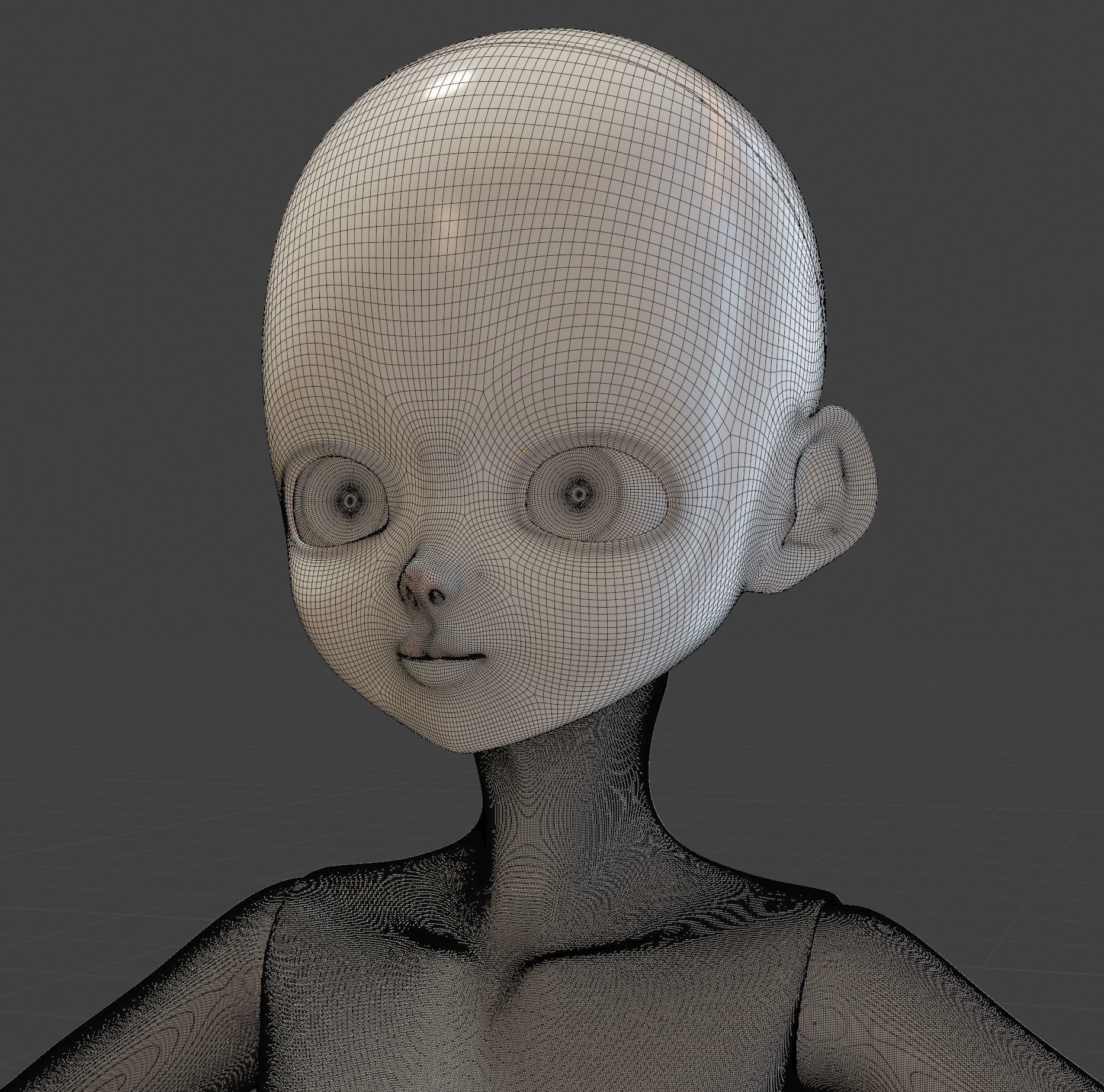 BJD Female petite doll 3D print model 3D print model_6