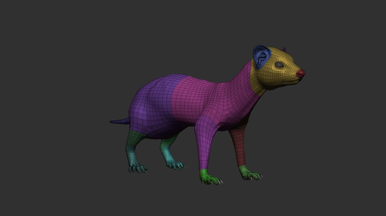 VFX Ready ferret 3d model  3D model_8
