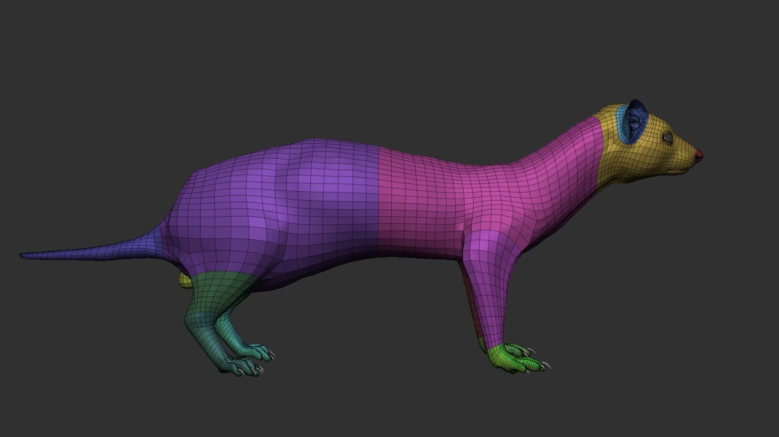 VFX Ready ferret 3d model  3D model_7