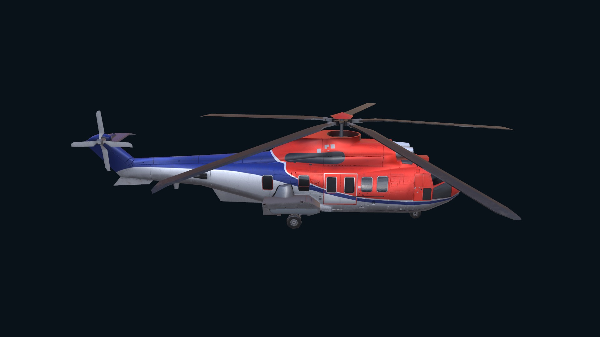 Asset - Army -EC225 Super Puma MkII 3D MODEL Low-poly 3D model_19