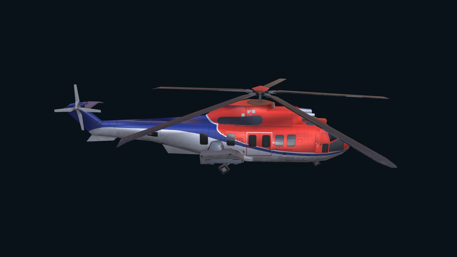 Asset - Army -EC225 Super Puma MkII 3D MODEL Low-poly 3D model_24