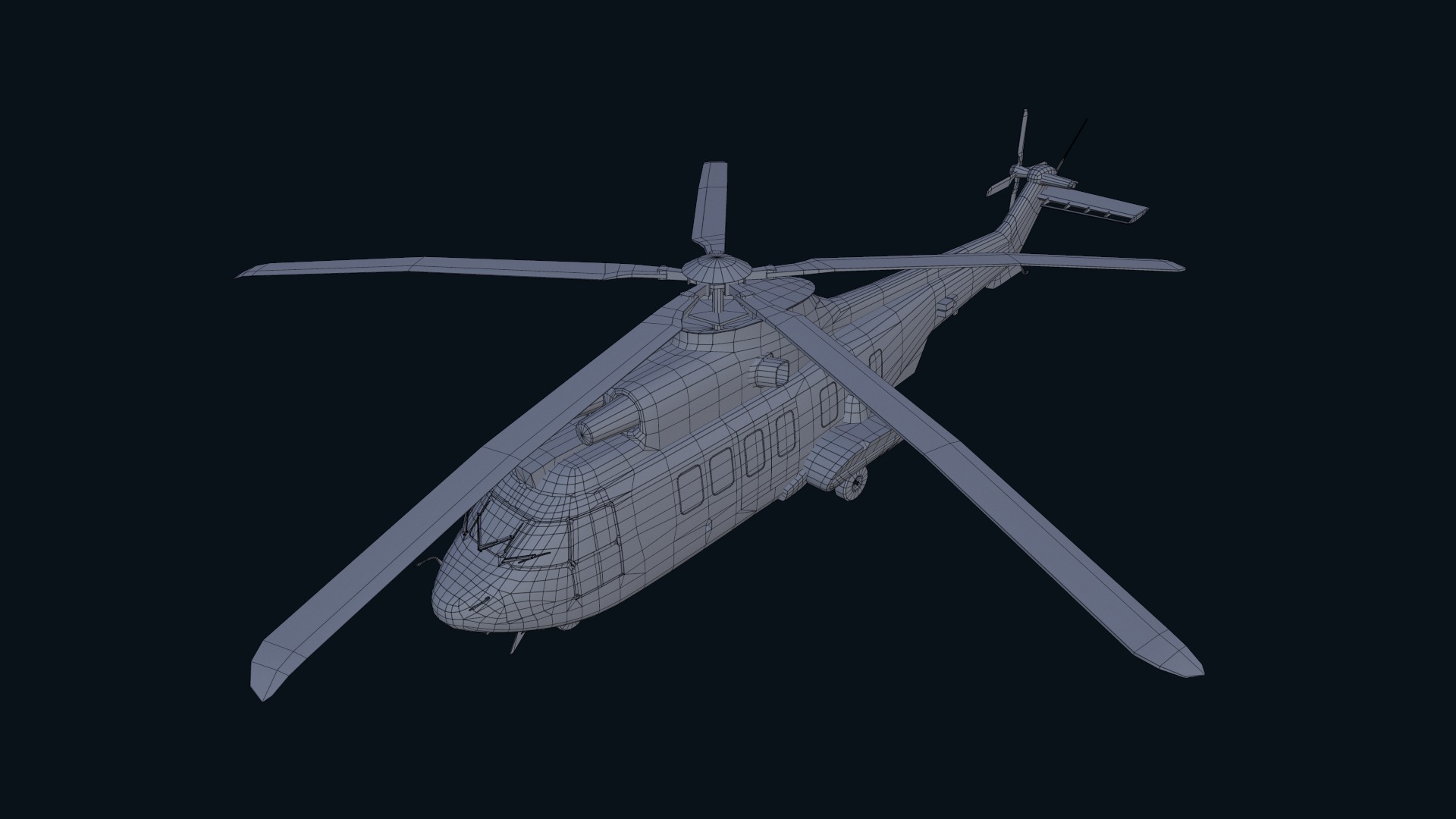 Asset - Army -EC225 Super Puma MkII 3D MODEL Low-poly 3D model_31