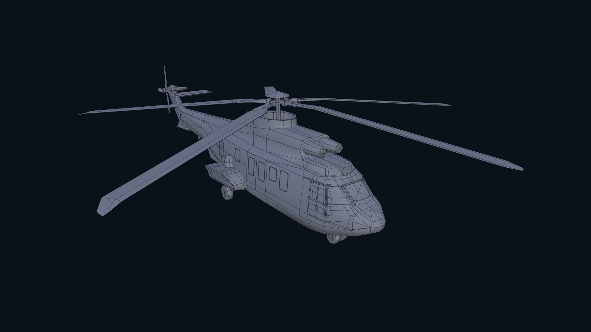 Asset - Army -EC225 Super Puma MkII 3D MODEL Low-poly 3D model_43