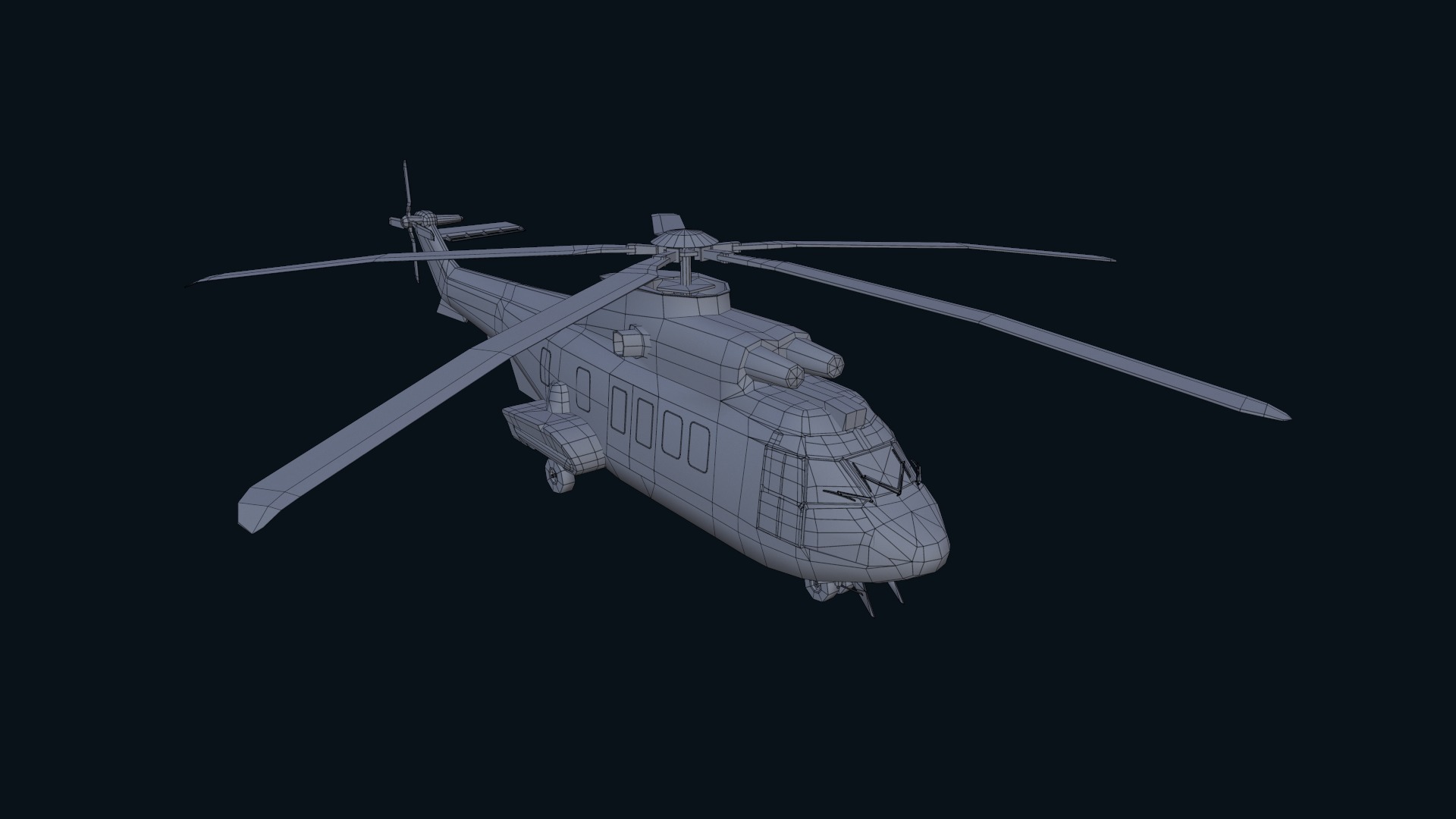 Asset - Army -EC225 Super Puma MkII 3D MODEL Low-poly 3D model_38