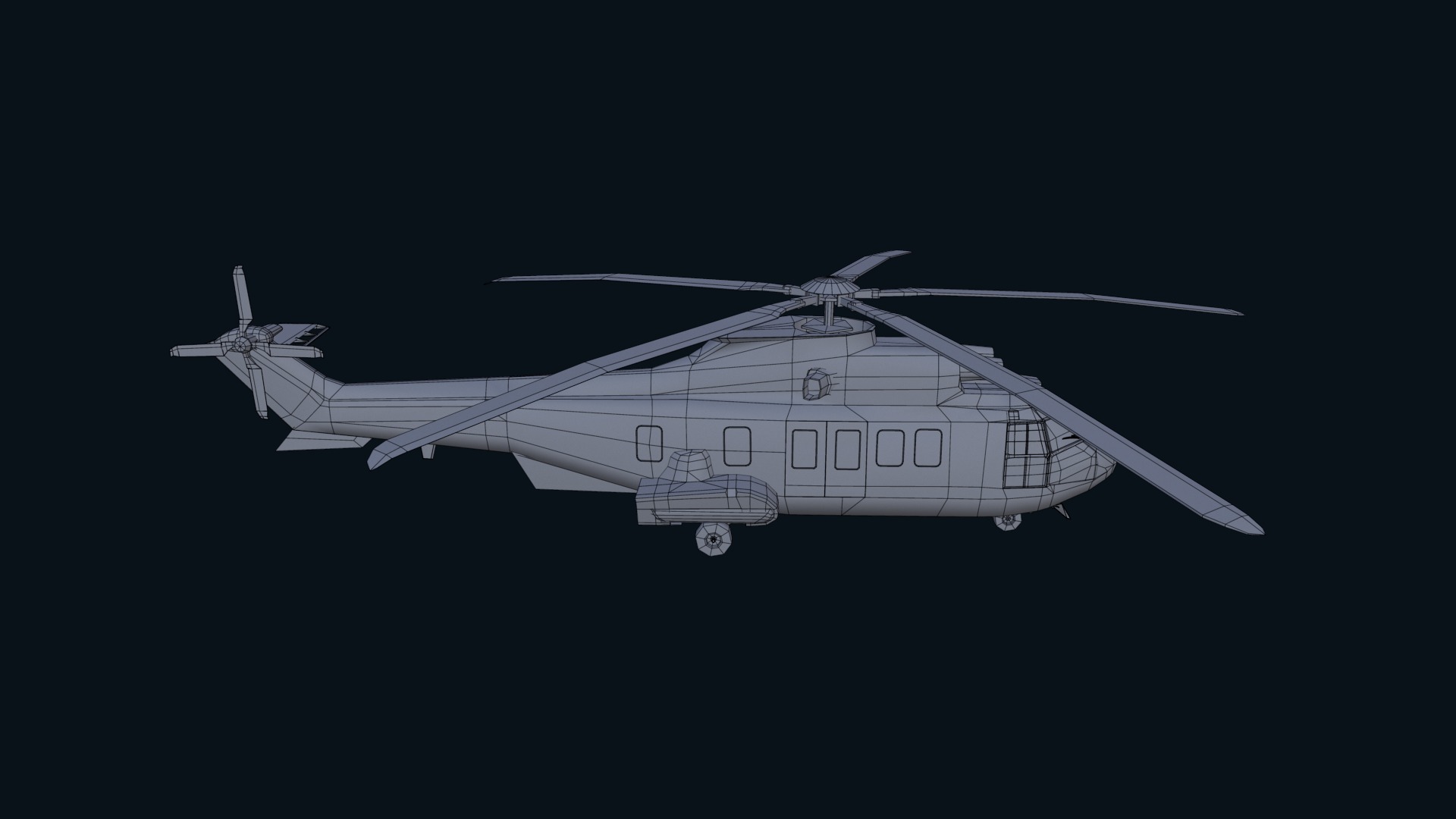 Asset - Army -EC225 Super Puma MkII 3D MODEL Low-poly 3D model_39