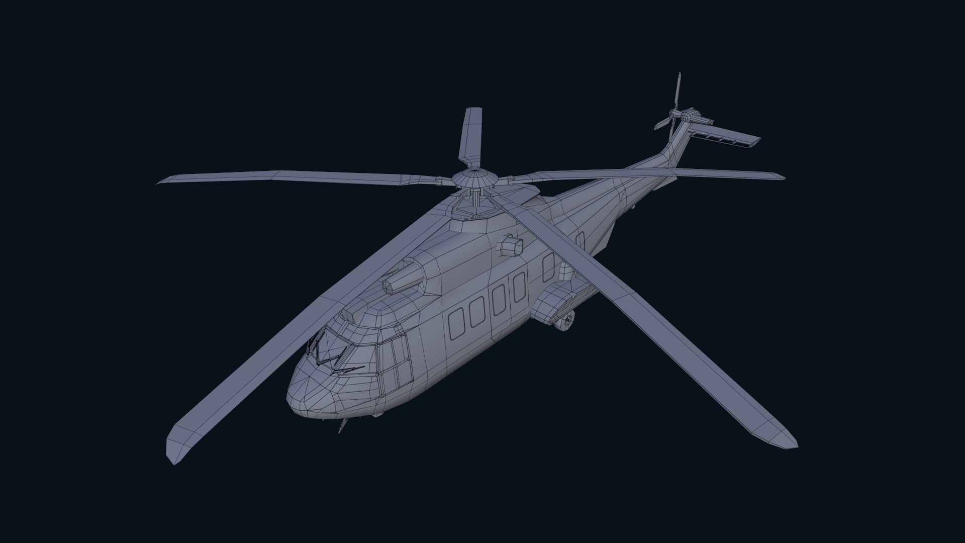 Asset - Army -EC225 Super Puma MkII 3D MODEL Low-poly 3D model_36