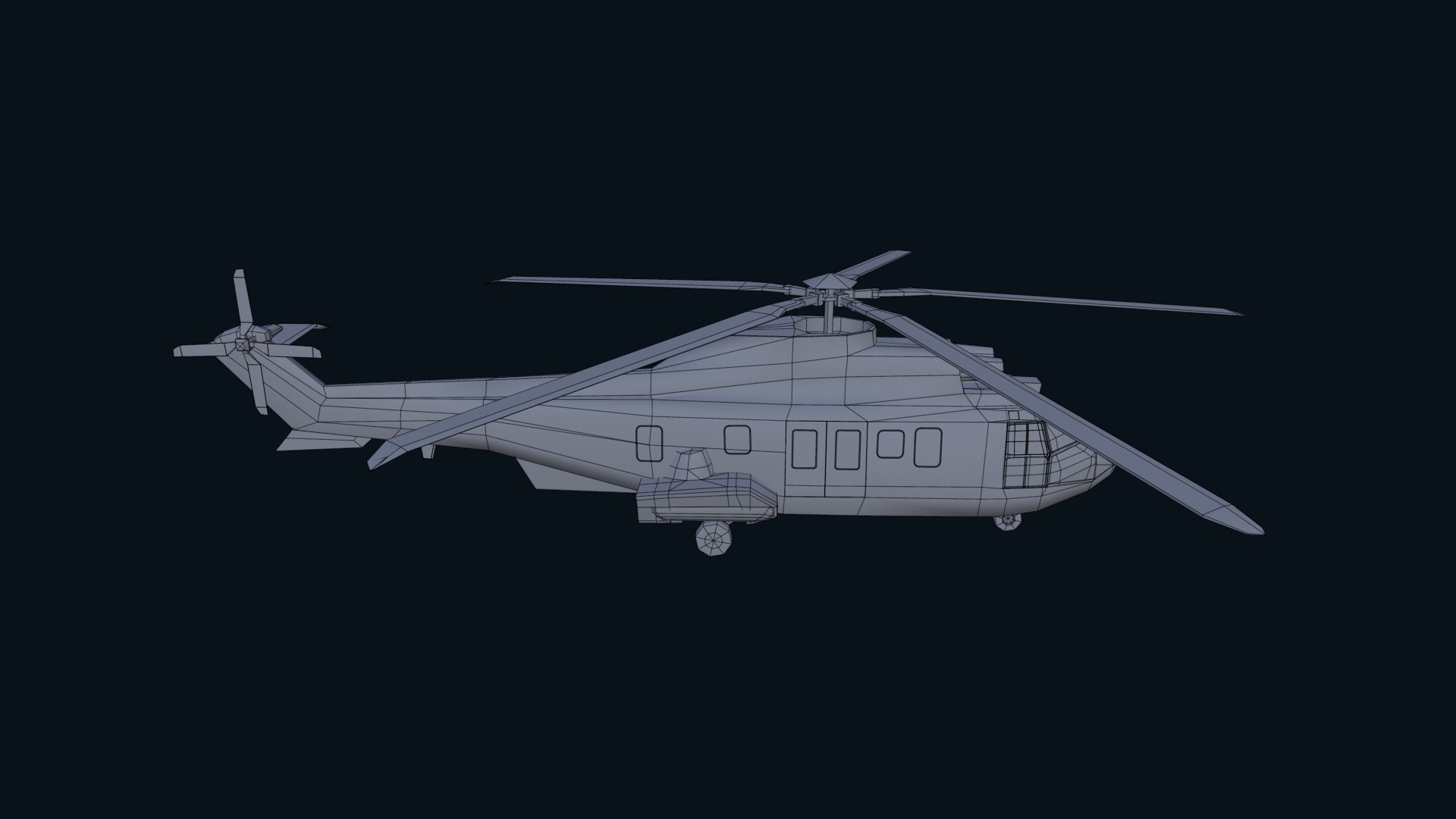 Asset - Army -EC225 Super Puma MkII 3D MODEL Low-poly 3D model_44
