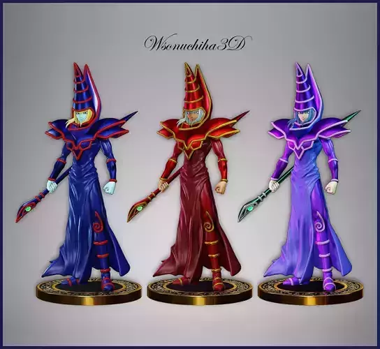 Dark Magician figure - yu-gi-oh 3D print model