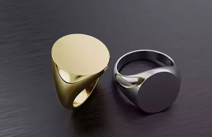 PLAIN SIGNET RING 