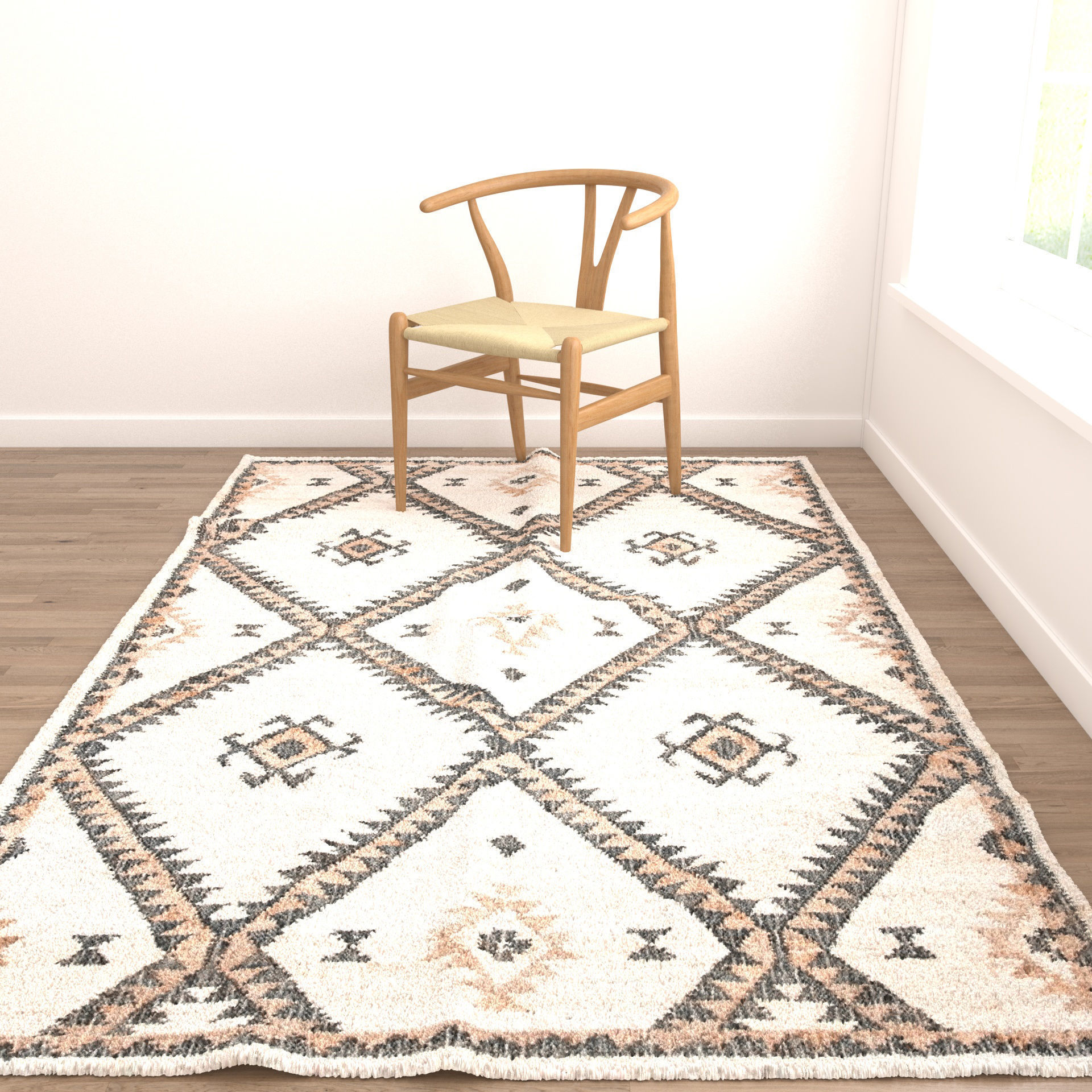 Rugs No 991 Low-poly 3D model_4