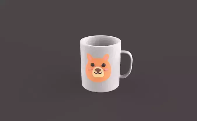 Animal Bear Shaped Drinking Cup Free low-poly 3D model