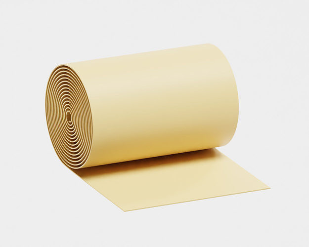 Wrapping Paper Roll Low-poly 3D model