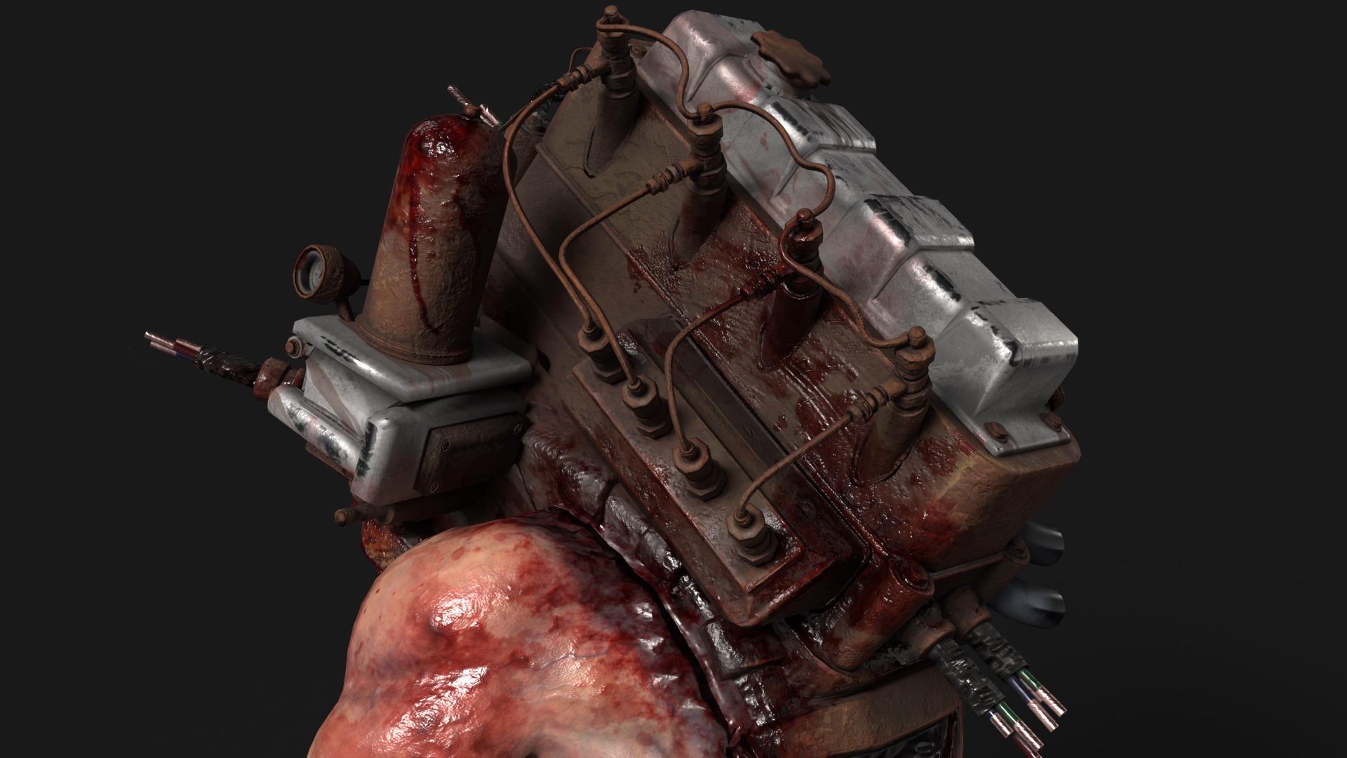 Sci-fi Cyber Victim 2 Low-poly 3D model_19