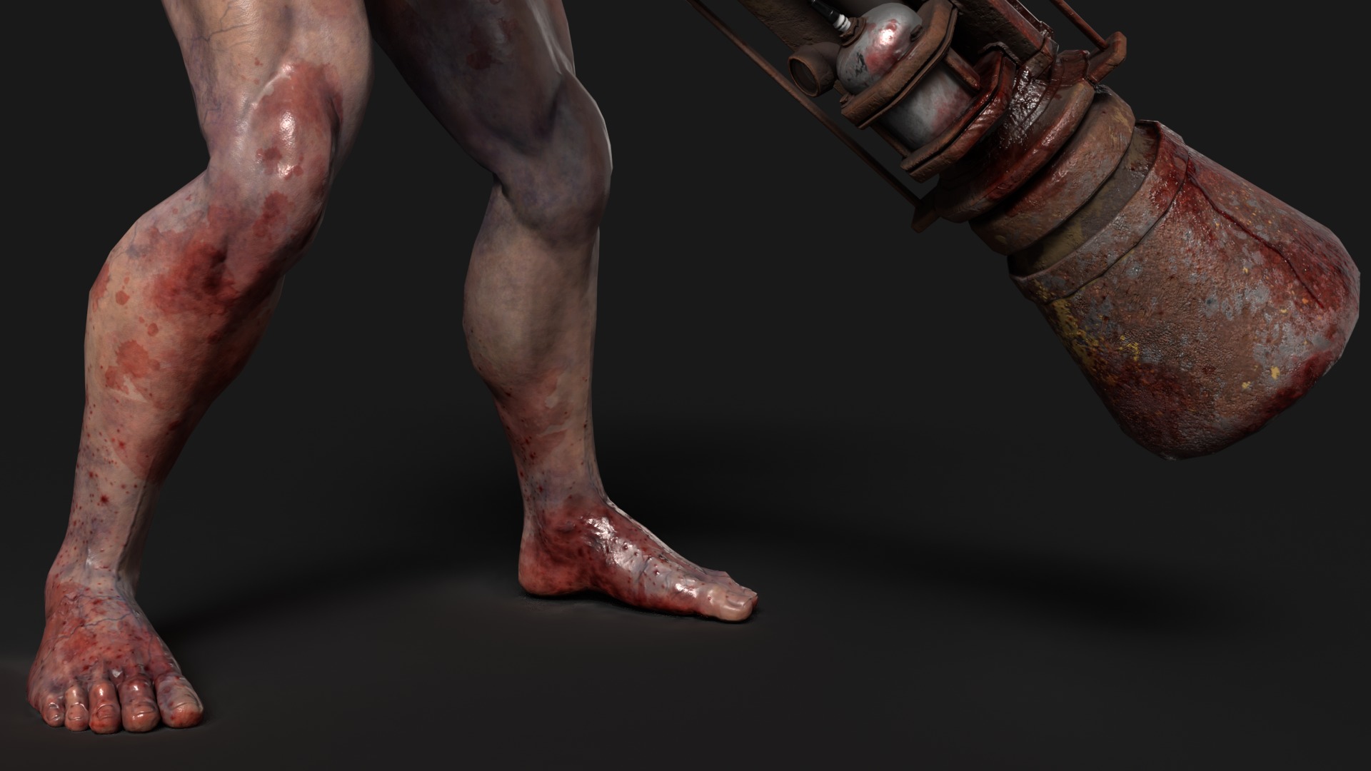 Sci-fi Cyber Victim 2 Low-poly 3D model_9