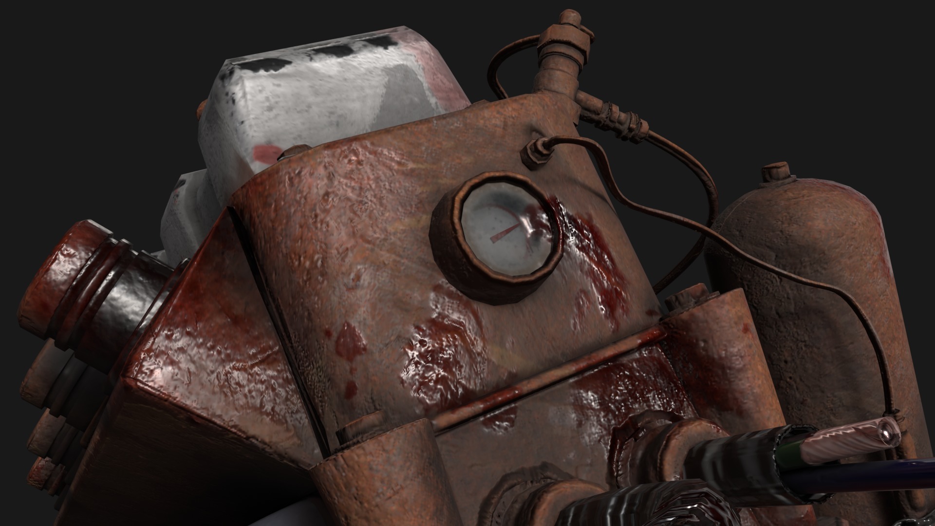 Sci-fi Cyber Victim 2 Low-poly 3D model_21