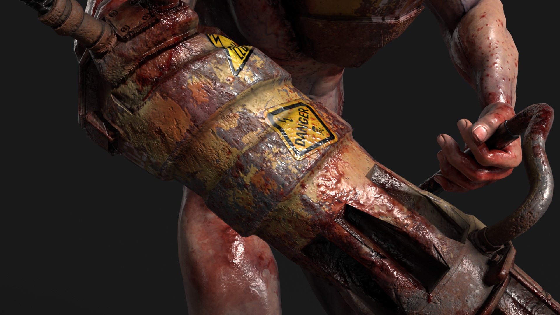 Sci-fi Cyber Victim 2 Low-poly 3D model_10