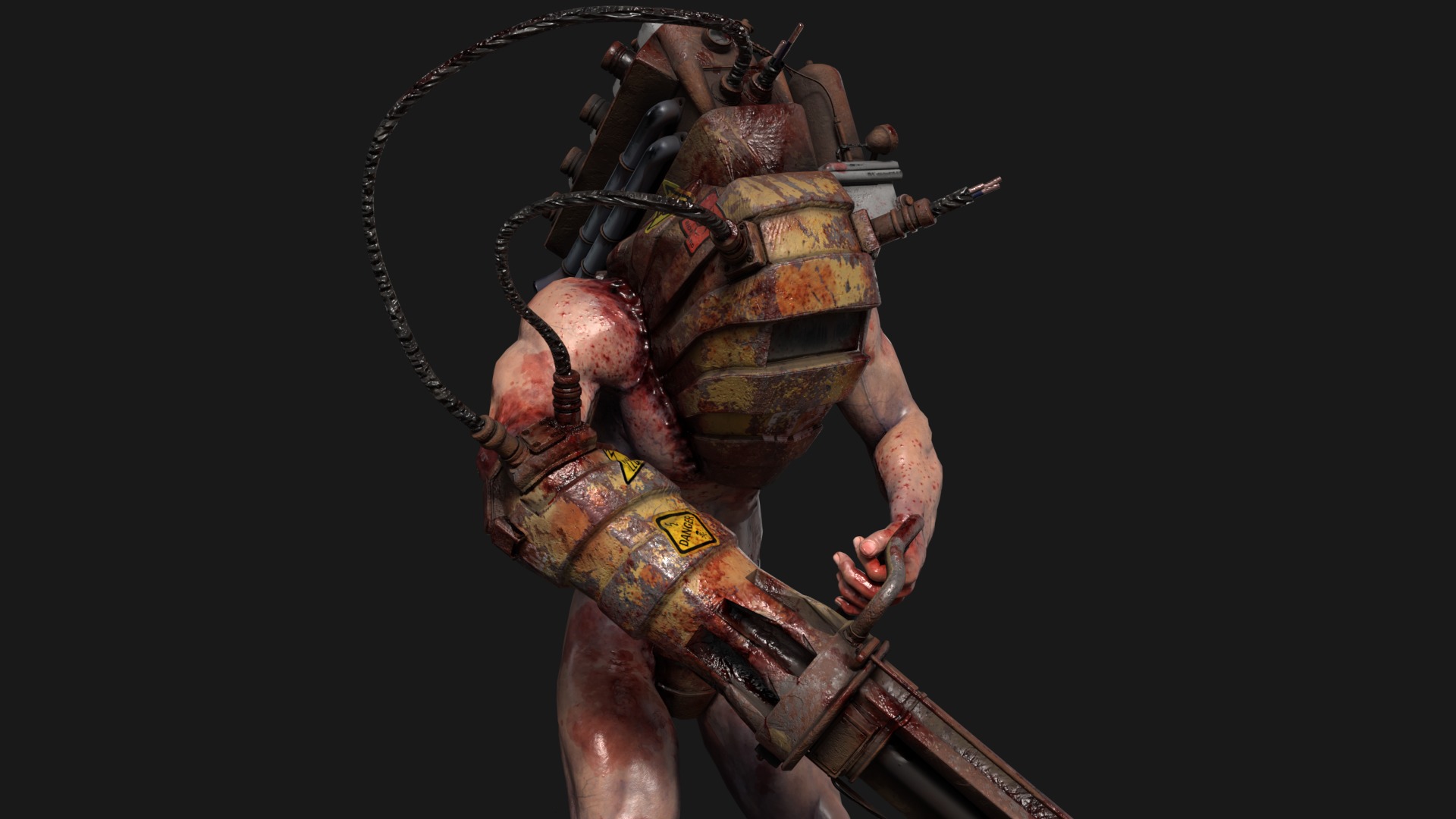 Sci-fi Cyber Victim 2 Low-poly 3D model_5