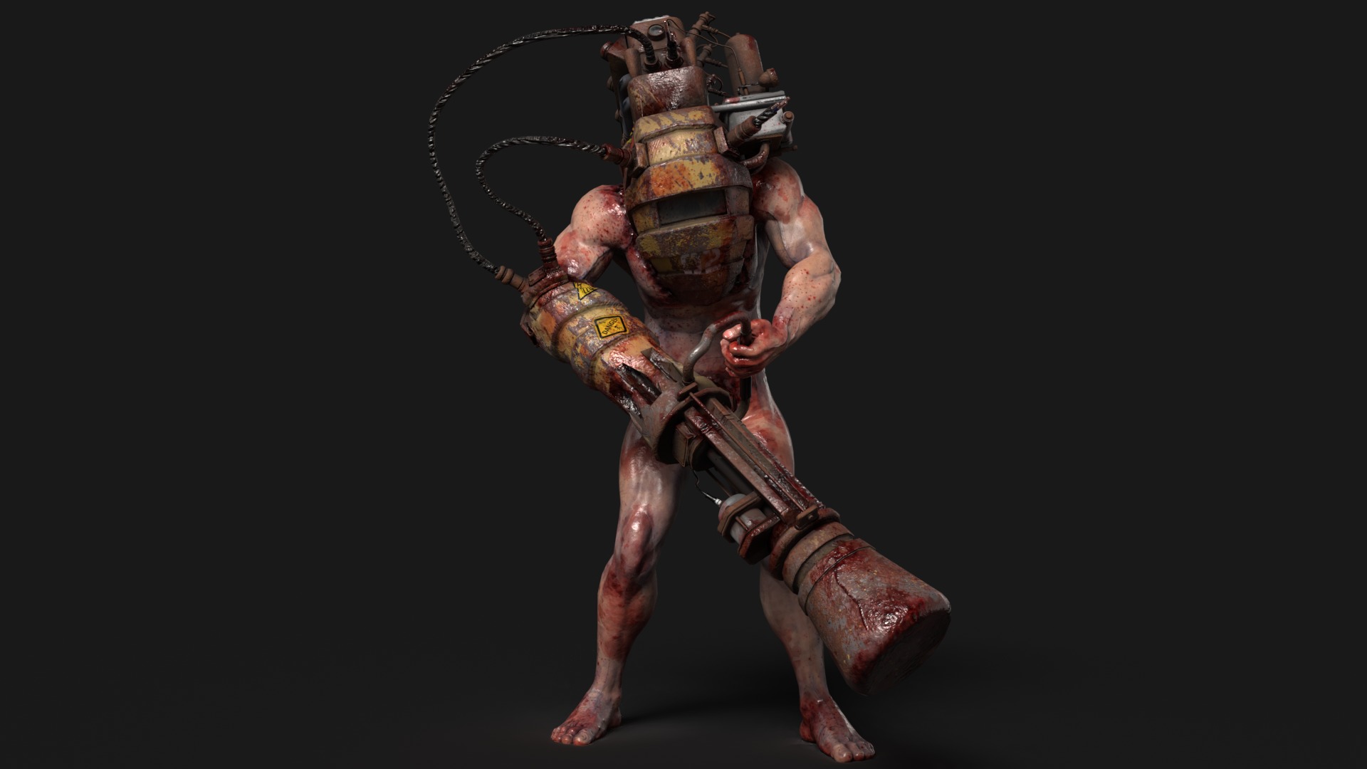 Sci-fi Cyber Victim 2 Low-poly 3D model_2