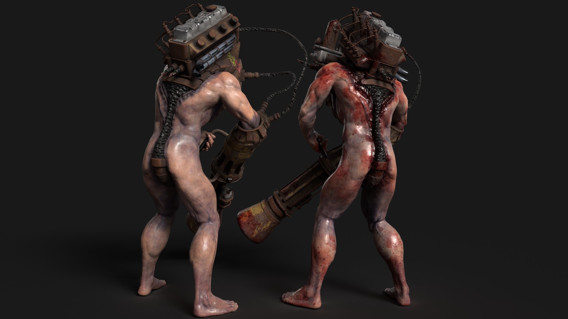 Sci-fi Cyber Victim 2 Low-poly 3D model_12