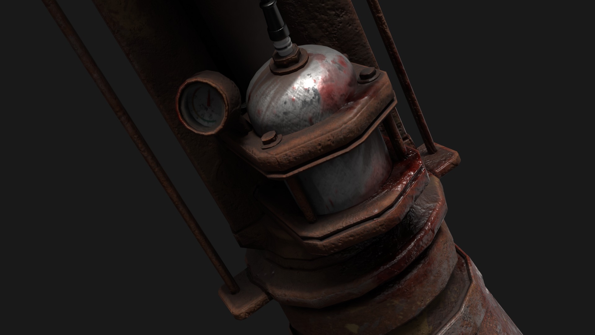 Sci-fi Cyber Victim 2 Low-poly 3D model_8