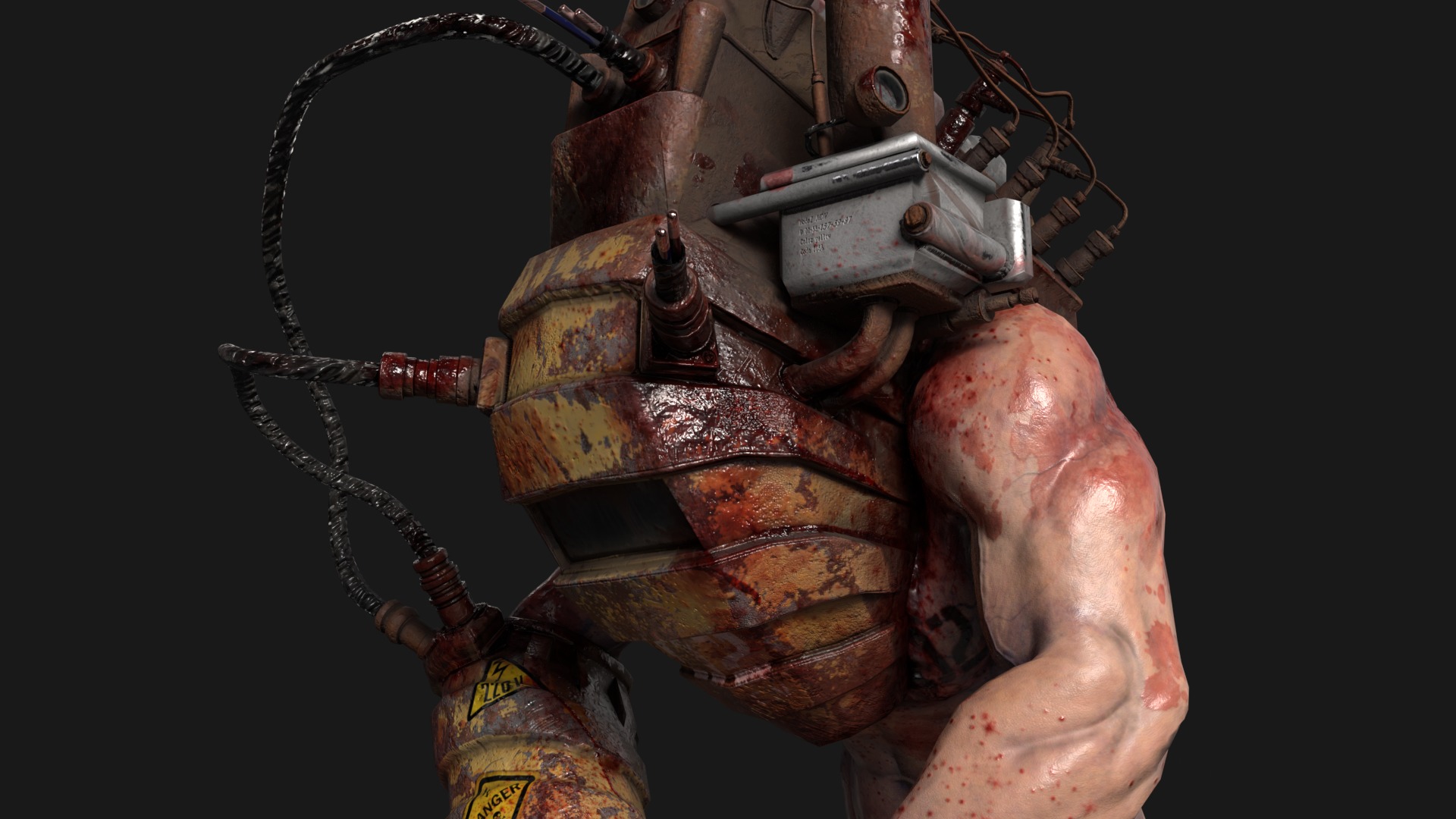 Sci-fi Cyber Victim 2 Low-poly 3D model_16