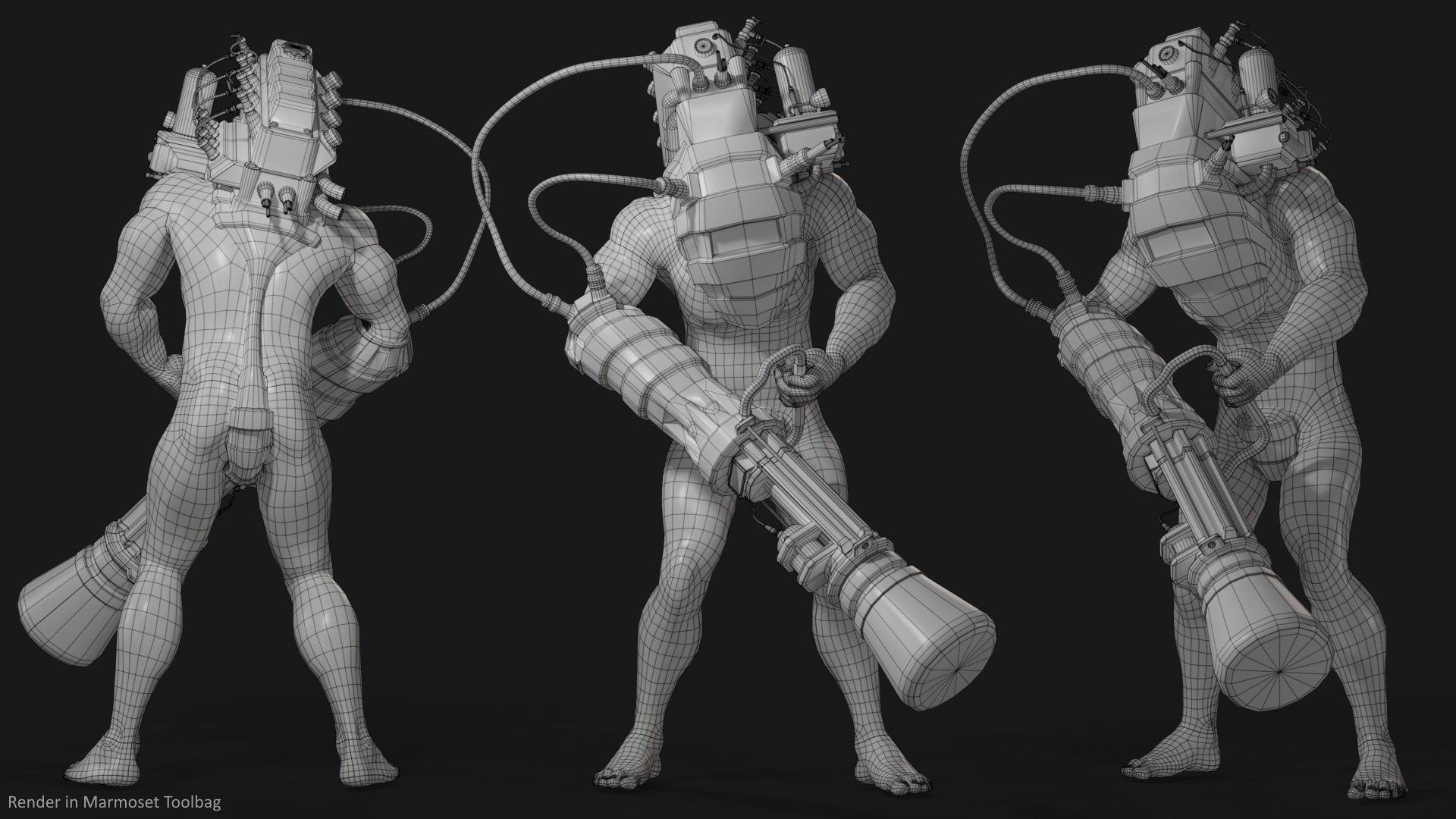 Sci-fi Cyber Victim 2 Low-poly 3D model_22