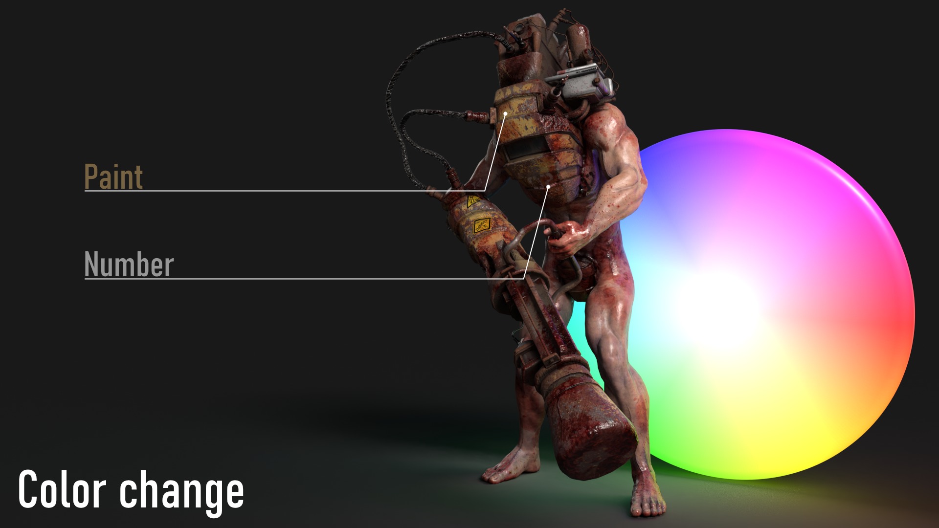 Sci-fi Cyber Victim 2 Low-poly 3D model_6