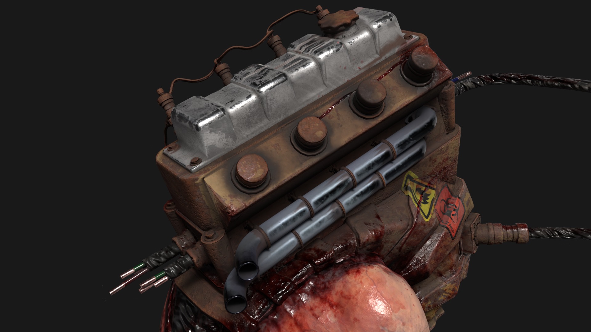 Sci-fi Cyber Victim 2 Low-poly 3D model_18