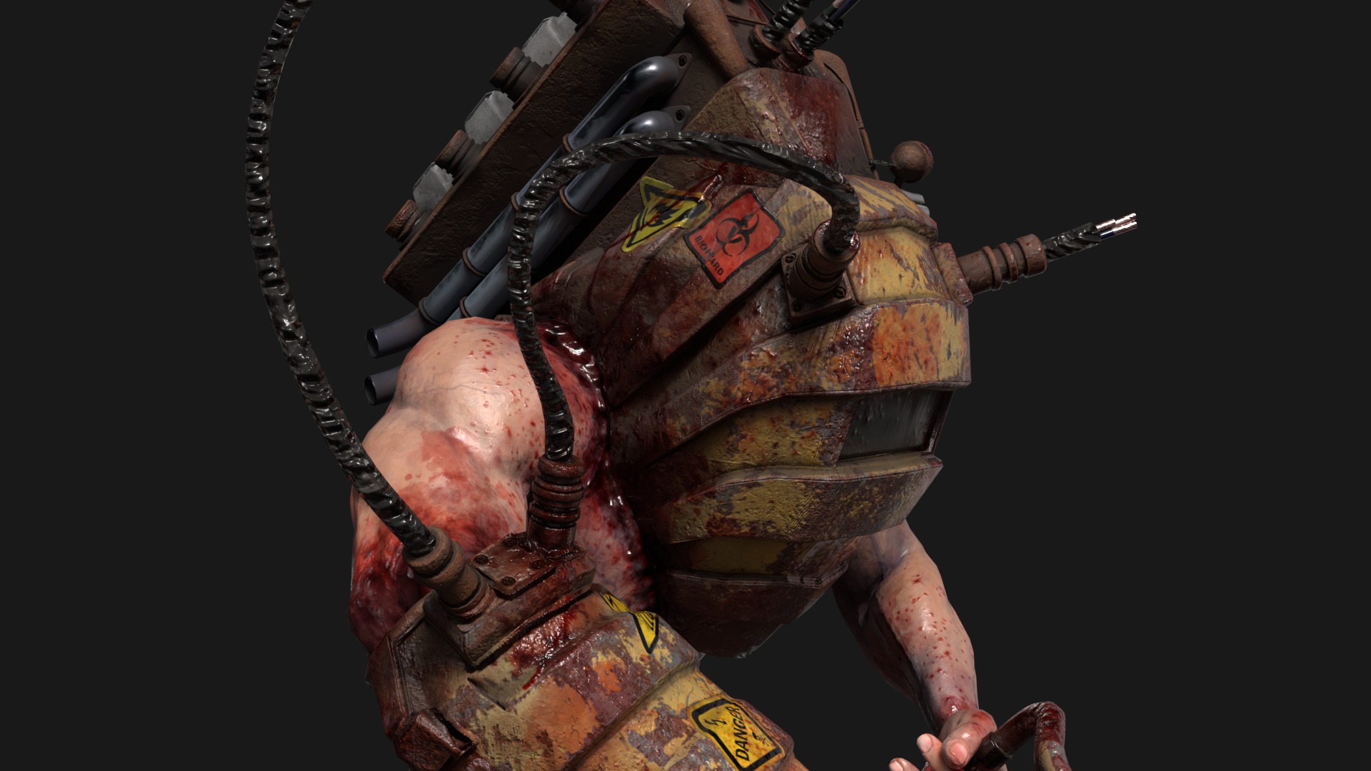 Sci-fi Cyber Victim 2 Low-poly 3D model_17