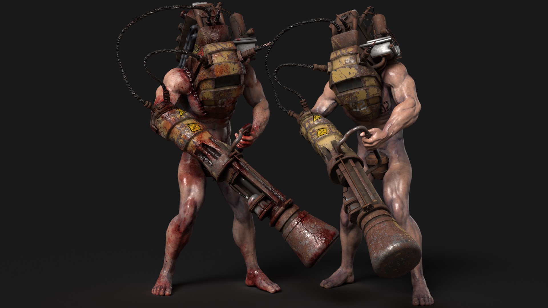 Sci-fi Cyber Victim 2 Low-poly 3D model_11