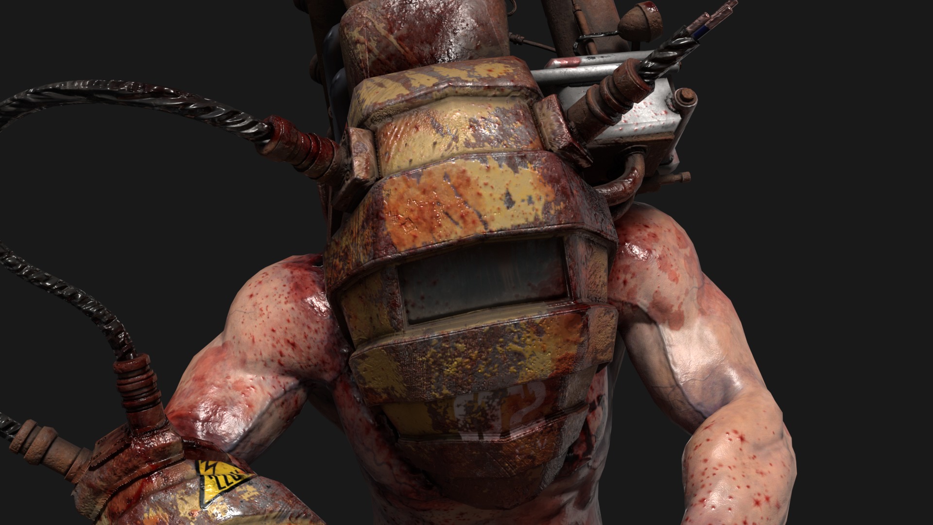 Sci-fi Cyber Victim 2 Low-poly 3D model_15