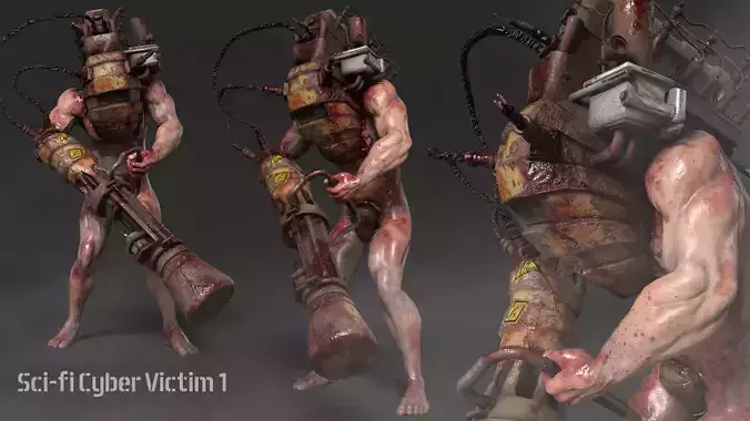 Sci-fi Cyber Victim 2 Low-poly 3D model Sci-fi Cyber Victim 2 Low-poly 3D model