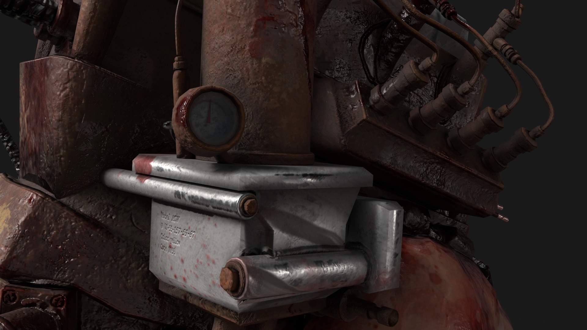 Sci-fi Cyber Victim 2 Low-poly 3D model_20