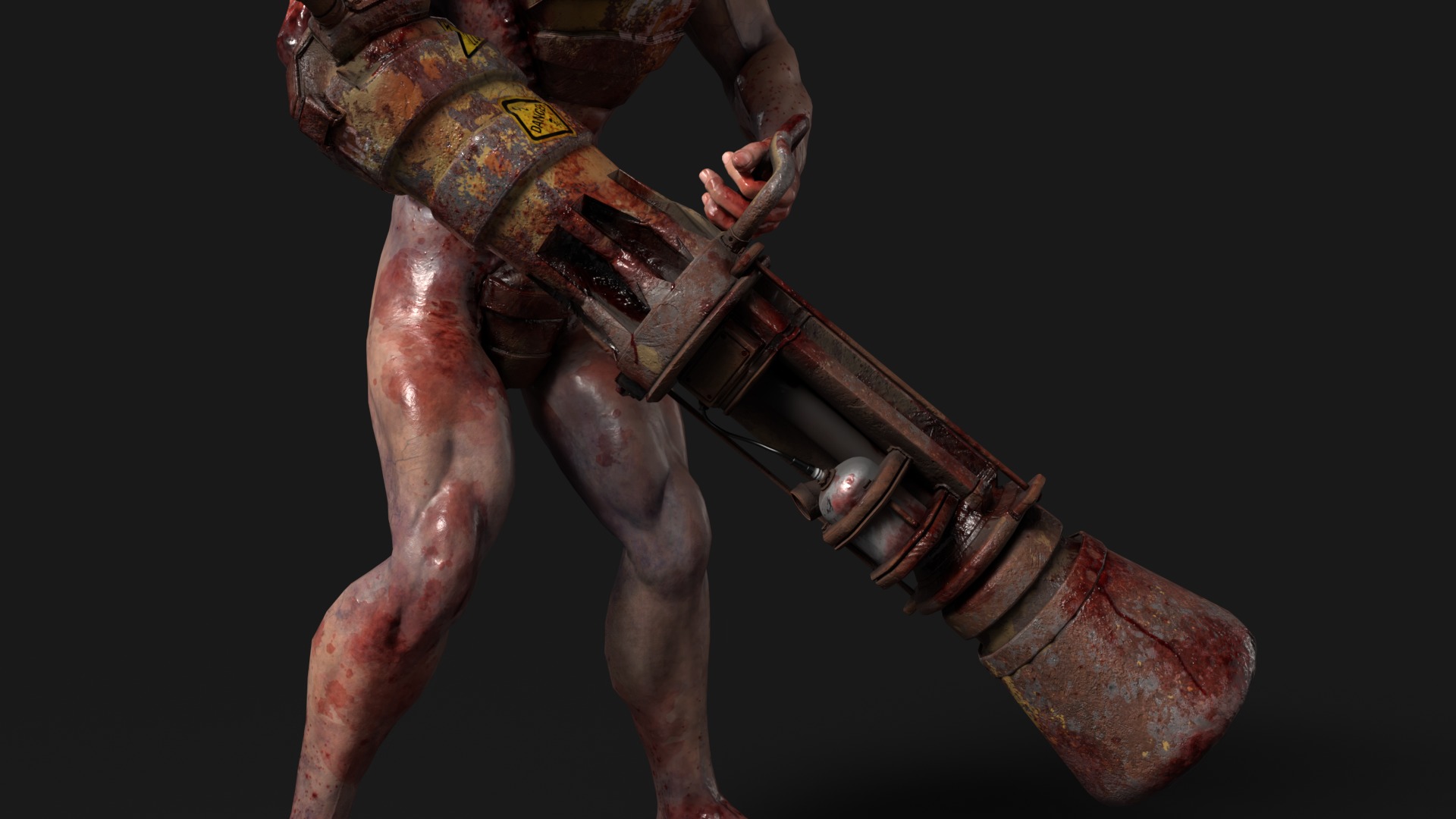 Sci-fi Cyber Victim 2 Low-poly 3D model_7