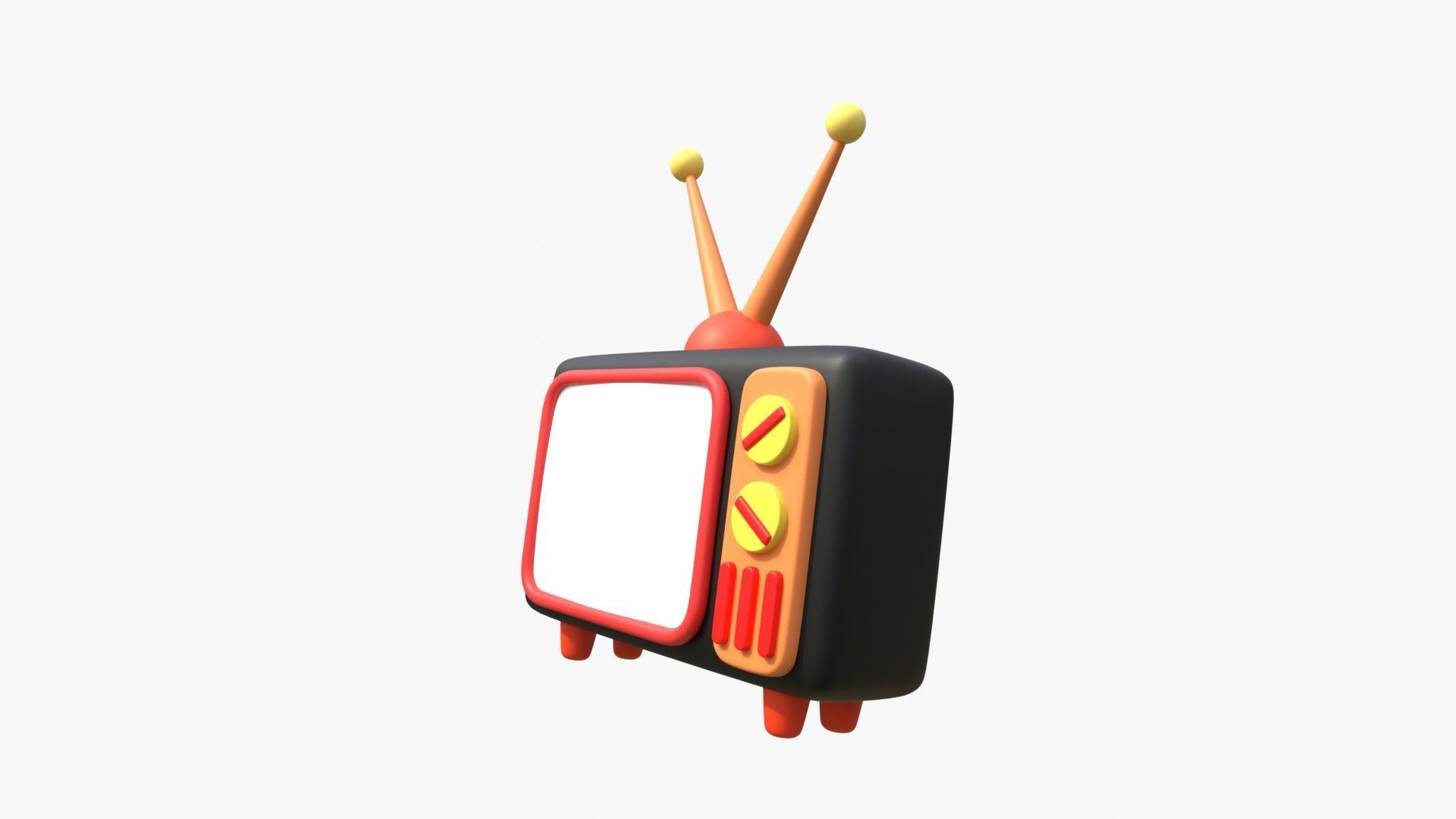 Television 3D model_4